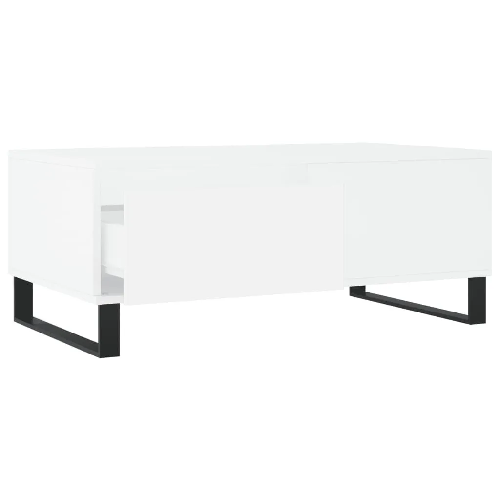 Tavolino Soggiorno Bianco 90x50x36,5 | Eleganza in Legno Moderno
