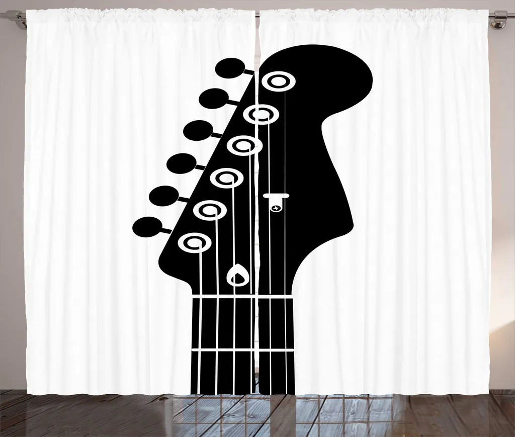 ABAKUHAUS Rideaux de Salon Guitare Rustique 280x225 cm Gris Anthracite