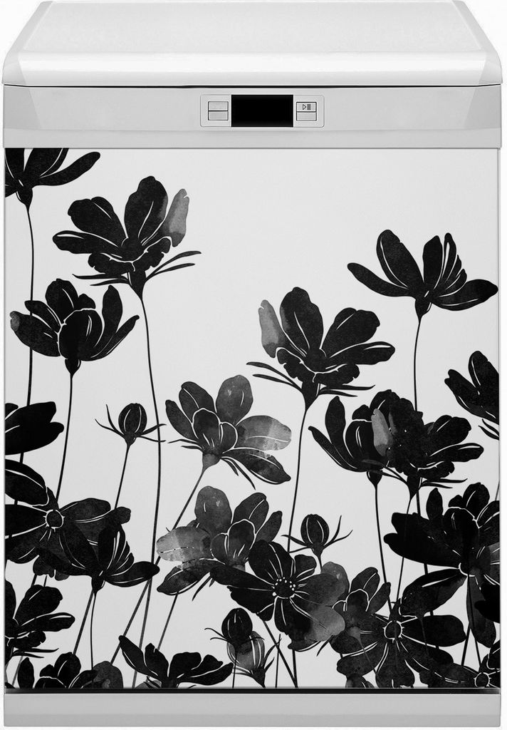 Küche Dekorative Magnete Magnet Folie für Geschirrspüler 60x80 cm - Schwarze Wiese