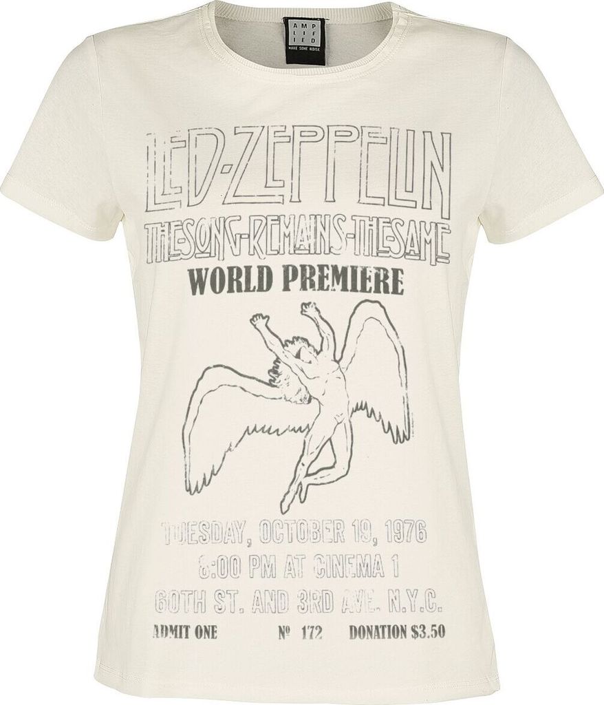 Led Zeppelin T-Shirt Damen Amplified Collection - The Song Remains The Same altweiß XL