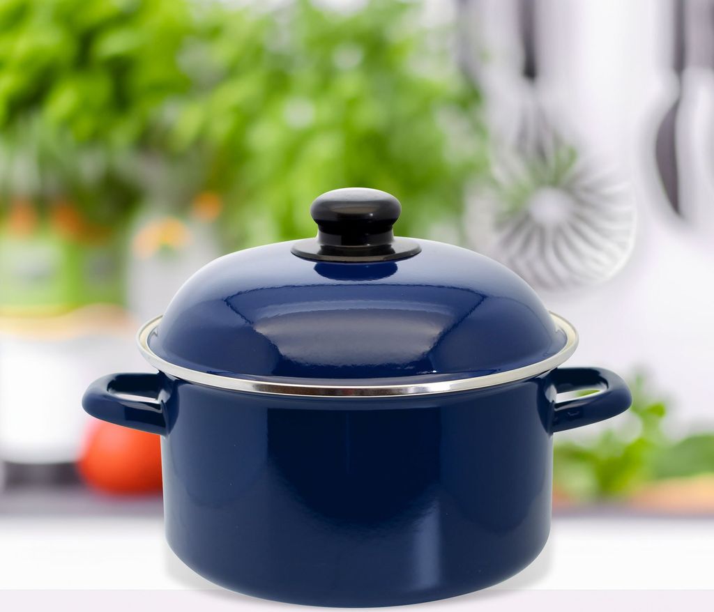 ELO Kochtopf Royalblau Ø 20 cm aus hochwertiger Emaille