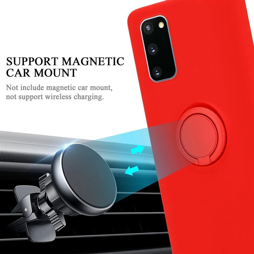 Custodia Protettiva Cadorabo per Samsung S20 FE - Rosso TPU Morbido - 2