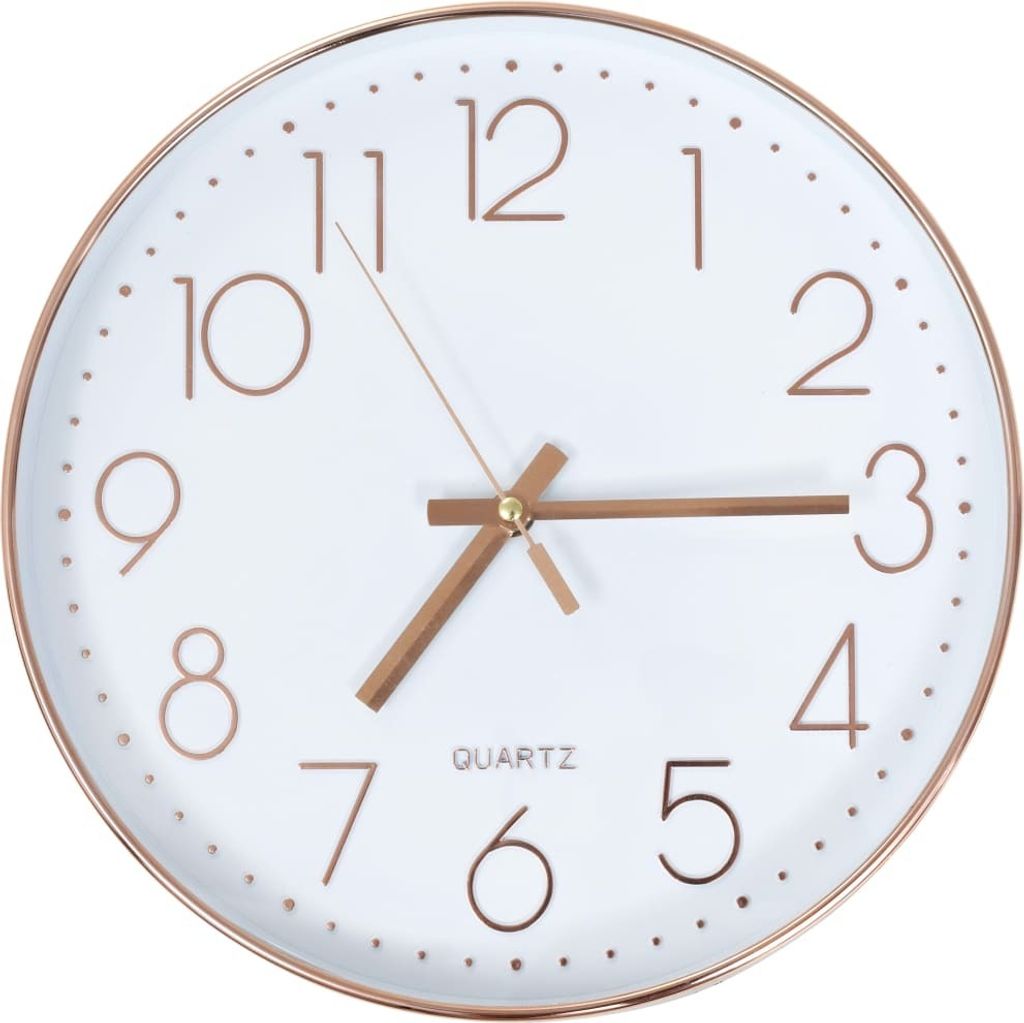vidaXL Orologio da parete 30 cm oro rosa Immagine del prodotto 