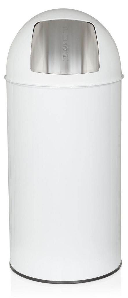 hjh OFFICE Mülleimer 35 Liter PUSH 35L Abfalleimer Mülltrenner rund für Küche, Büro mit Schwingdeckel 66.0 x 30.0 x 30.0 cm