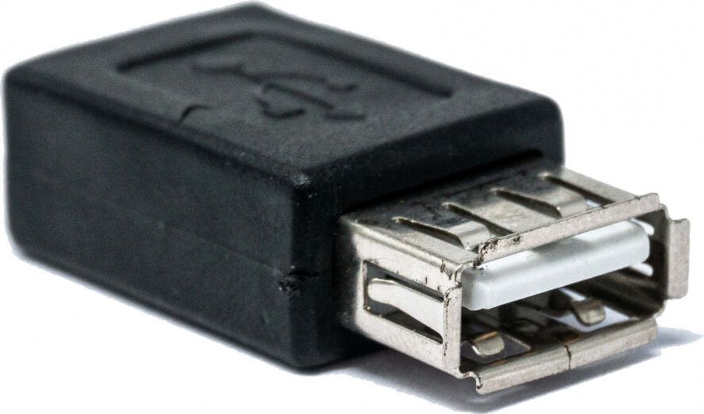 SYSTEM-S USB 2.0 Adapter Typ A Buchse zu Mini B Buchse Kabel in Schwarz