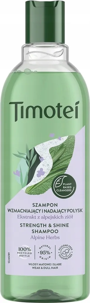 Shampooing Timotei Force et Brillance 400 ml pour des cheveux éclatants