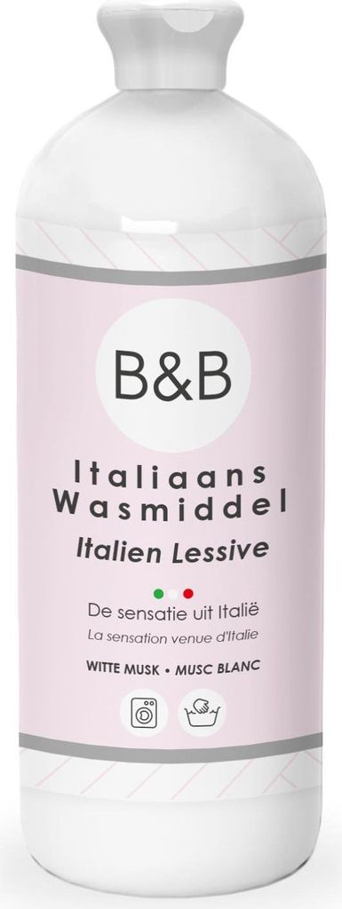 B&B Italiaans Wasparfum Flüssigwaschmittel White Musk 1000 ml Weißer Moschus Duft