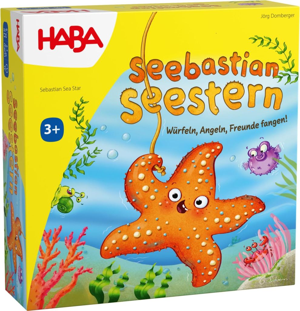 HABA Seebastian Seestern - Angelspiel aus Holz für Kinder ab 3 Jahren - Fördert Feinmotorik, freies Spielen, Lernen & Farben-unterscheiden - 2012...