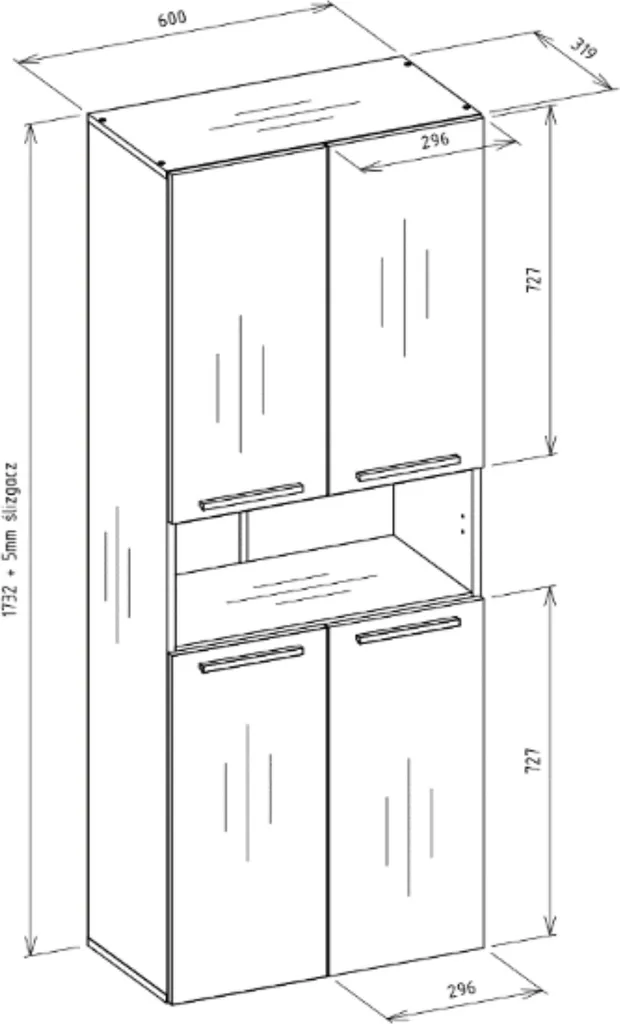 Solution rangement salle de bain : armoire 60 cm avec panier à linge