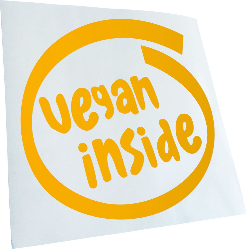 Kiwistar - Autoaufkleber - gelb - 30 x 30 cm - vegan Inside - Heckscheibenaufkleber - Aufkleber für Auto Kfz Fahrrad, LKW, Truck Mofa