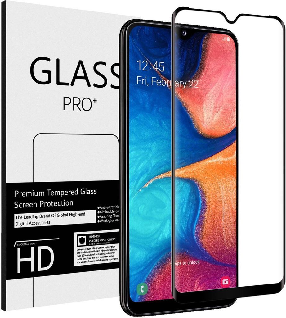 Conie Fullscreen Glas Schutzfolie für Samsung Galaxy A10 Glasfolie Displayschutz Schutz Folie Panzer Premium Glas