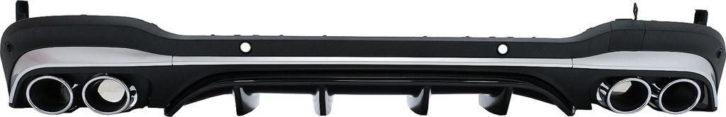 Diffusor Schalldämpfer Tipps Silber für Mercedes GLC SUV X253 Facelift 20- GLC43 Design