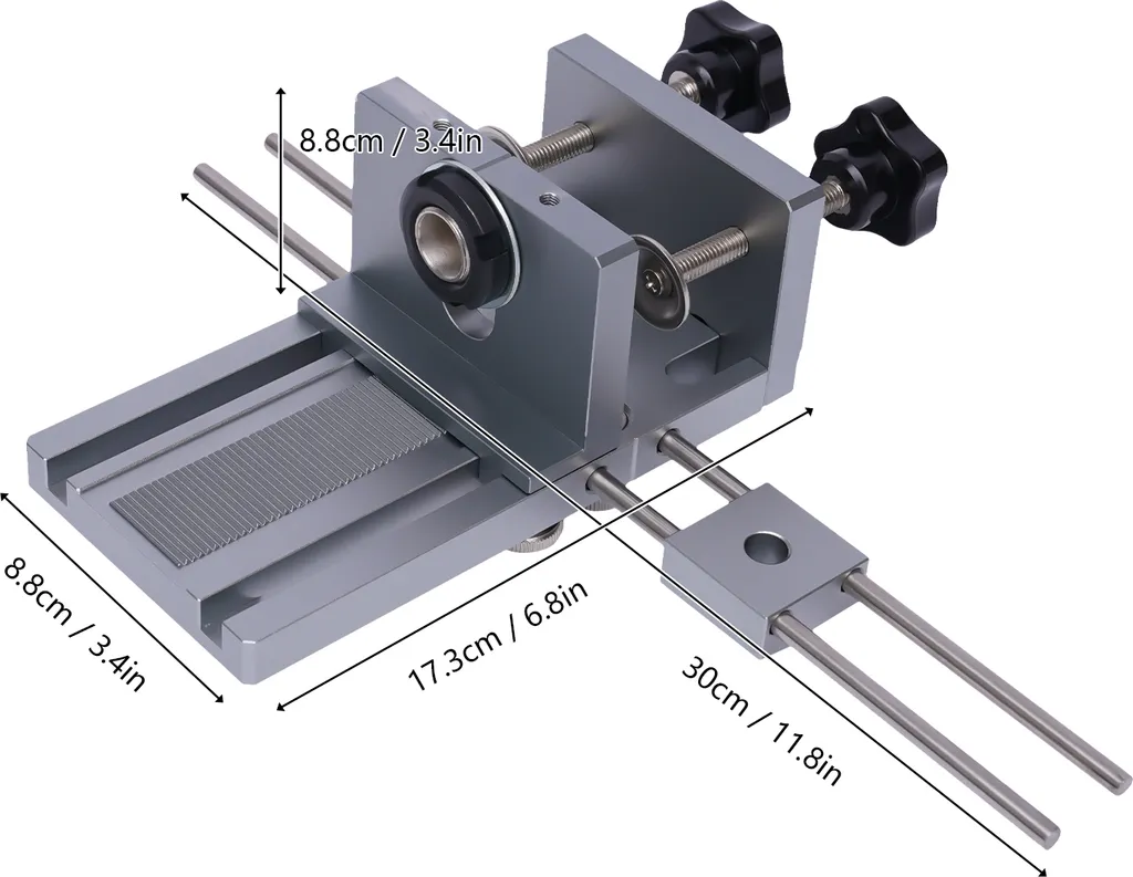 Gabarit de perçage 3 en 1 auto-centrant kit guide bois 6/8/10mm aluminium - 4