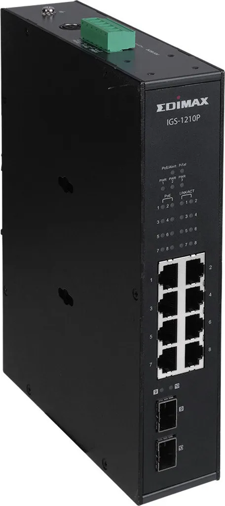 Switch Industriel 8-Port POE Gigabit EDIMAX avec Liaison SFP Fibre