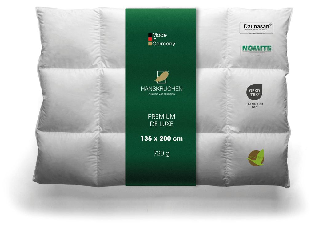 Hanskruchen Daunendecke PREMIUM DE LUXE Medium 135 x 200 cm