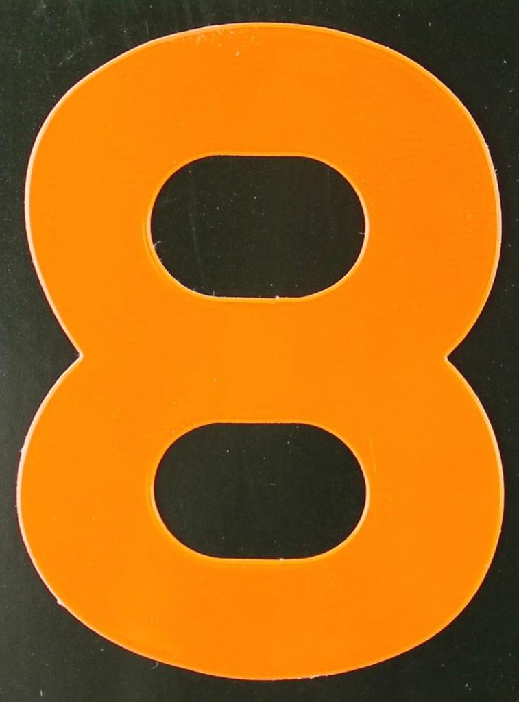 Conacord Reflektierende Klebezahl 8 orange 80 mm Produktbild 