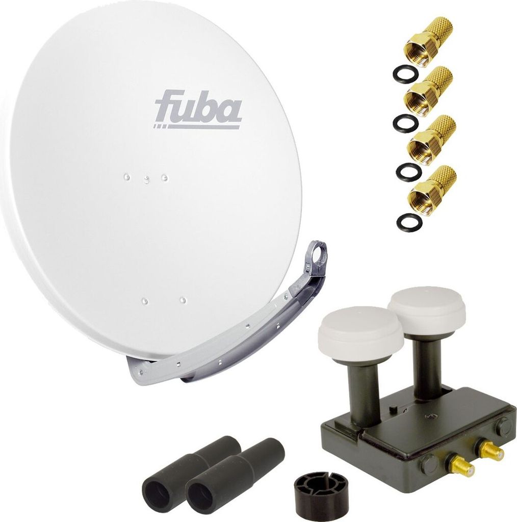 FUBA SAT Anlage DAA 850 W ALU Weiß PremiumX Twin Monoblock Produktbild 