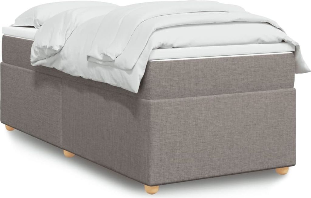 Maison Exclusive - Boxspringbett mit Matratze Taupe 90x200 cm Stoff