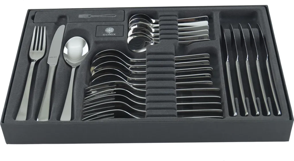 Set di posate Solex Karina 24 pezzi per 6 persone in scatola portaposate