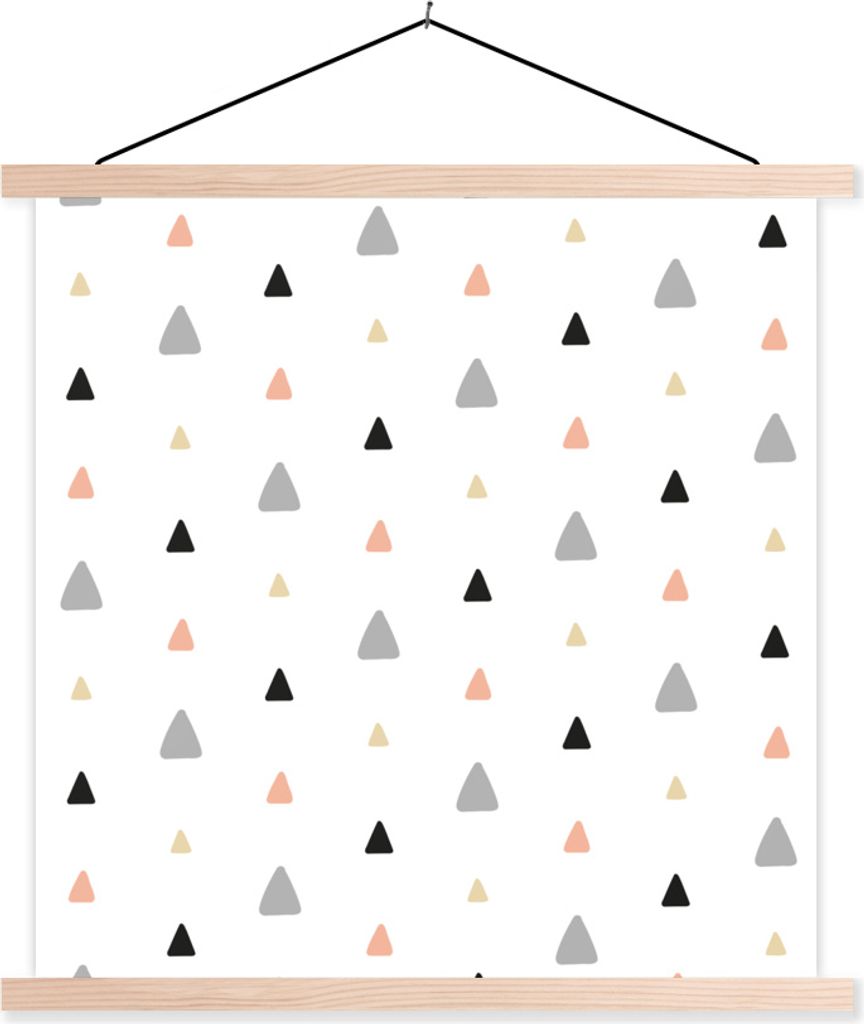 MuchoWow Textilposter Pastell - Form - Muster 40x40 cm mit holzfarbenen Rahmen - Posterleiste