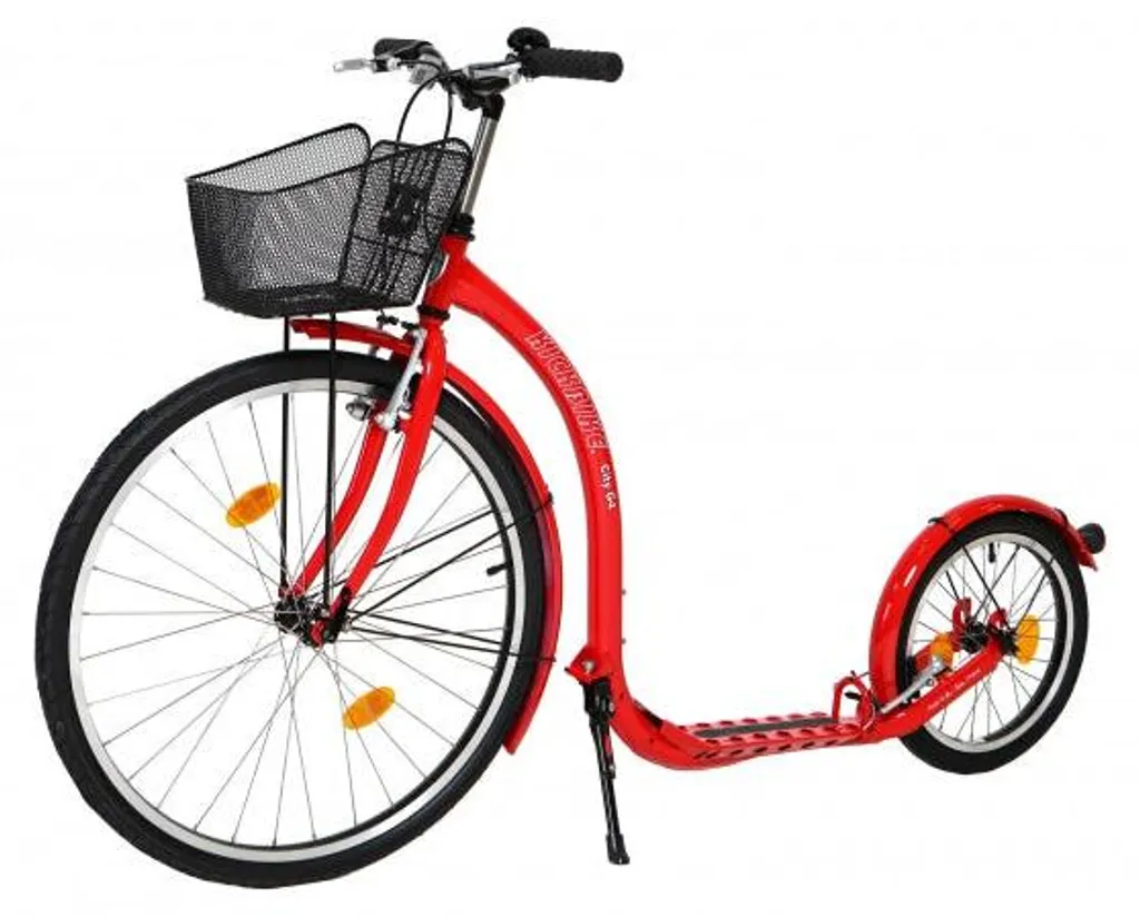 Kickbike City G4 Rouge - Trottinette Adulte Roues 26/16 Pouces en Acier