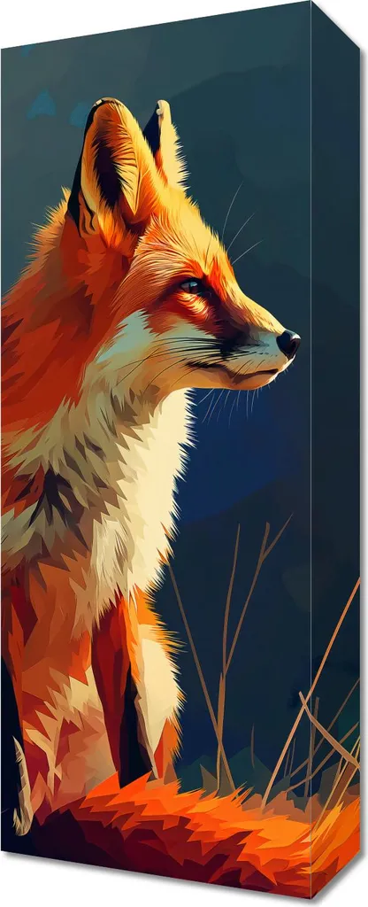 Quadro 20x50 cm Lo sguardo della volpe