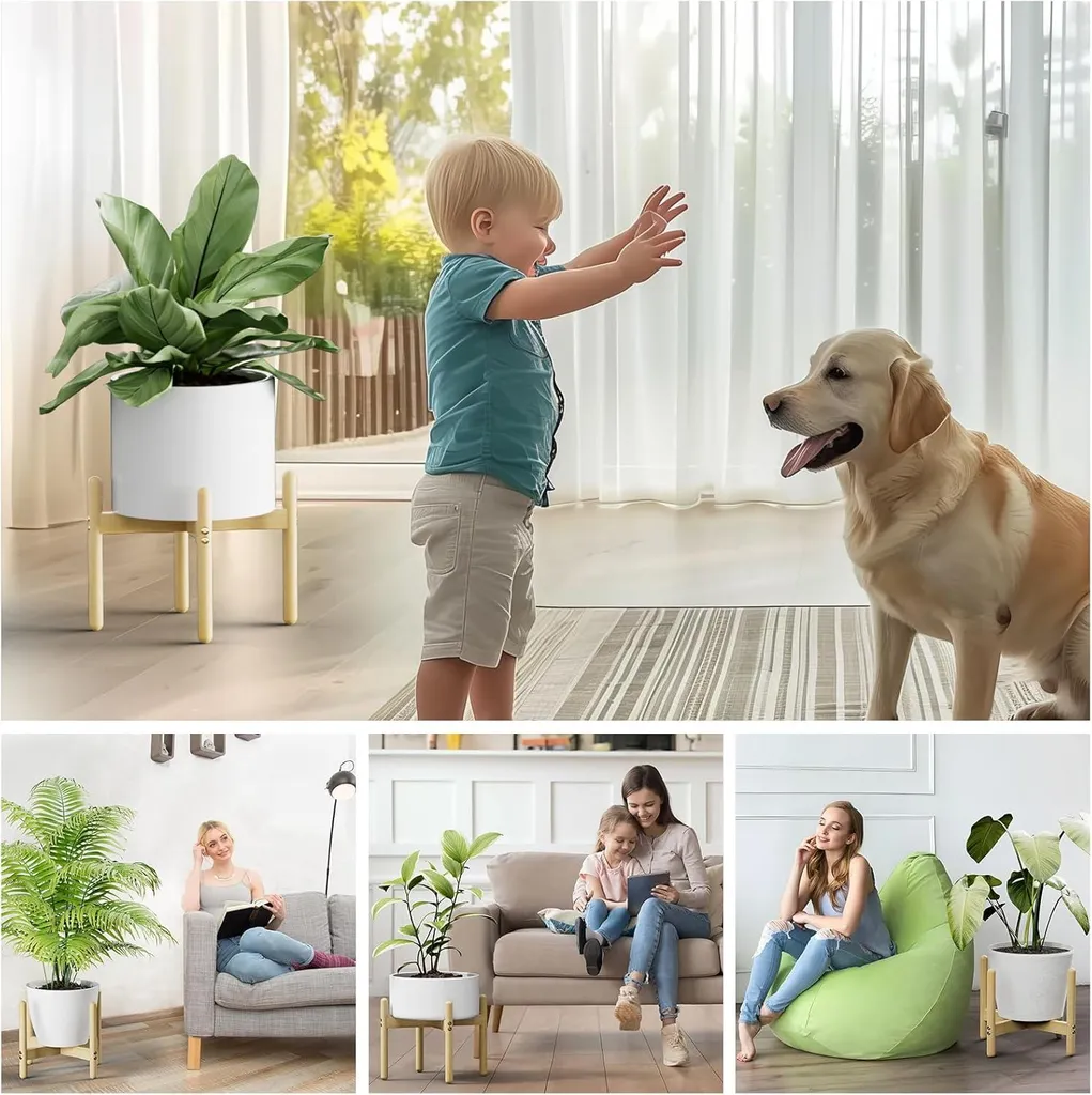 Support de plantes bois : Surélevez vos fleurs pour une déco moderne chic