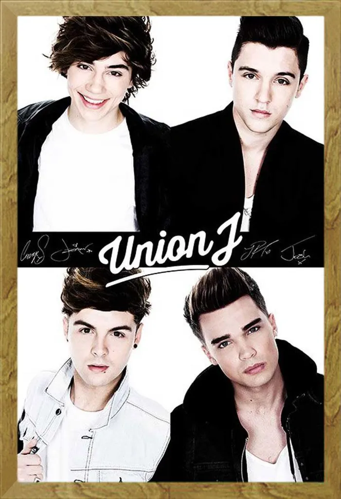 Poster Union J sous Cadre Amovible Shinsuke® Maxi en Bois de Chêne MDF