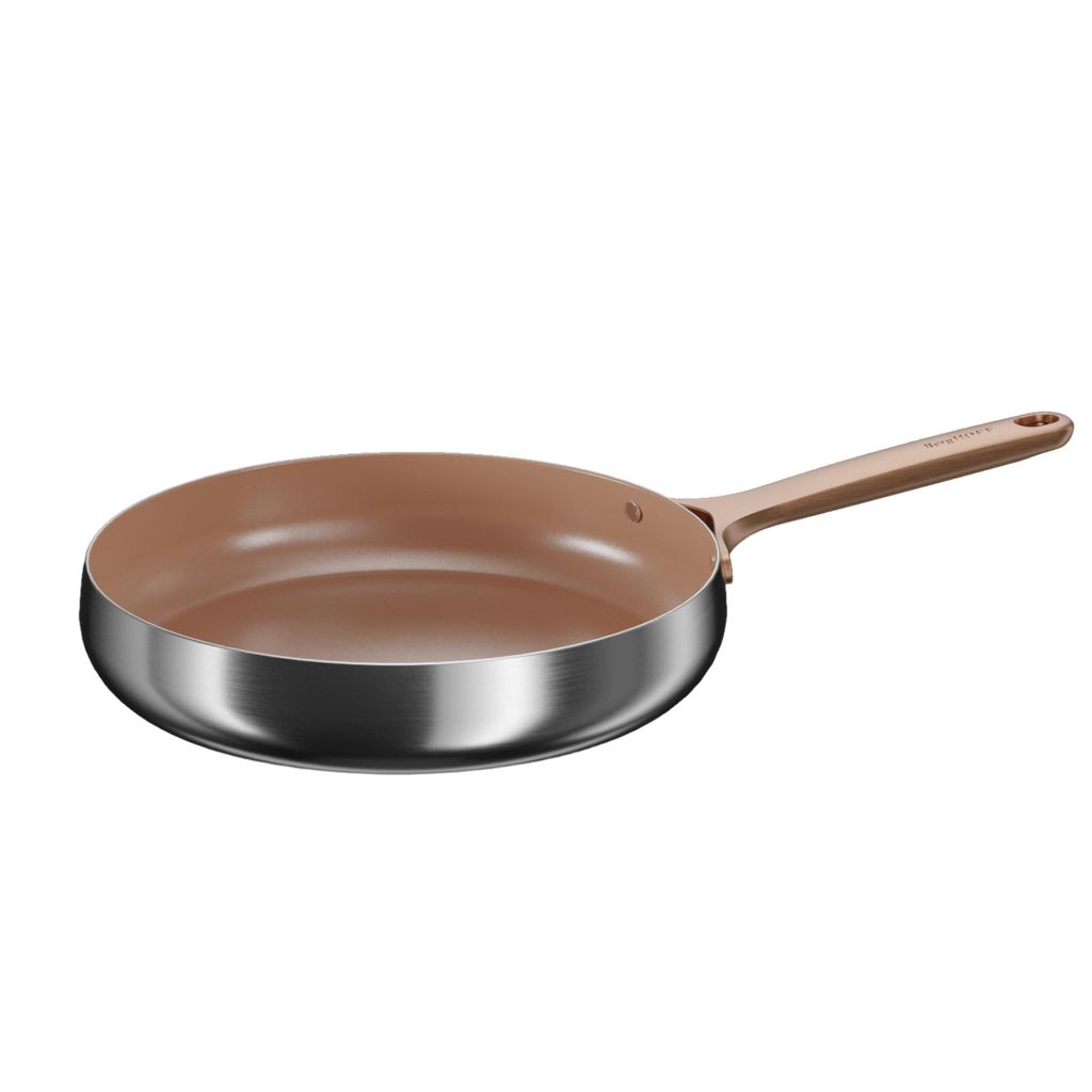 BergHOFF Home Bratpfanne Ø 28 cm Edelstahl mit keramischer Beschichtung, und PTFE frei, für alle Herdarten, spülmaschinenfest, Warm Blush