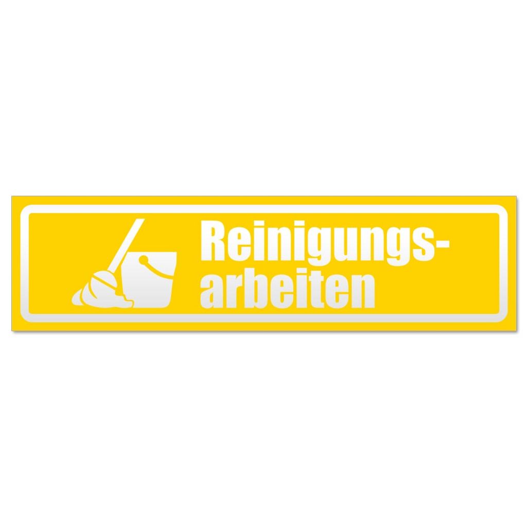 Reinigungsarbeiten Eimer invertiert Magnetschild Schild magnetisch