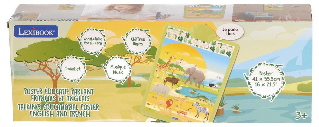 Lexibook Zweisprachiges sprechendes Lernposter – EN/FR