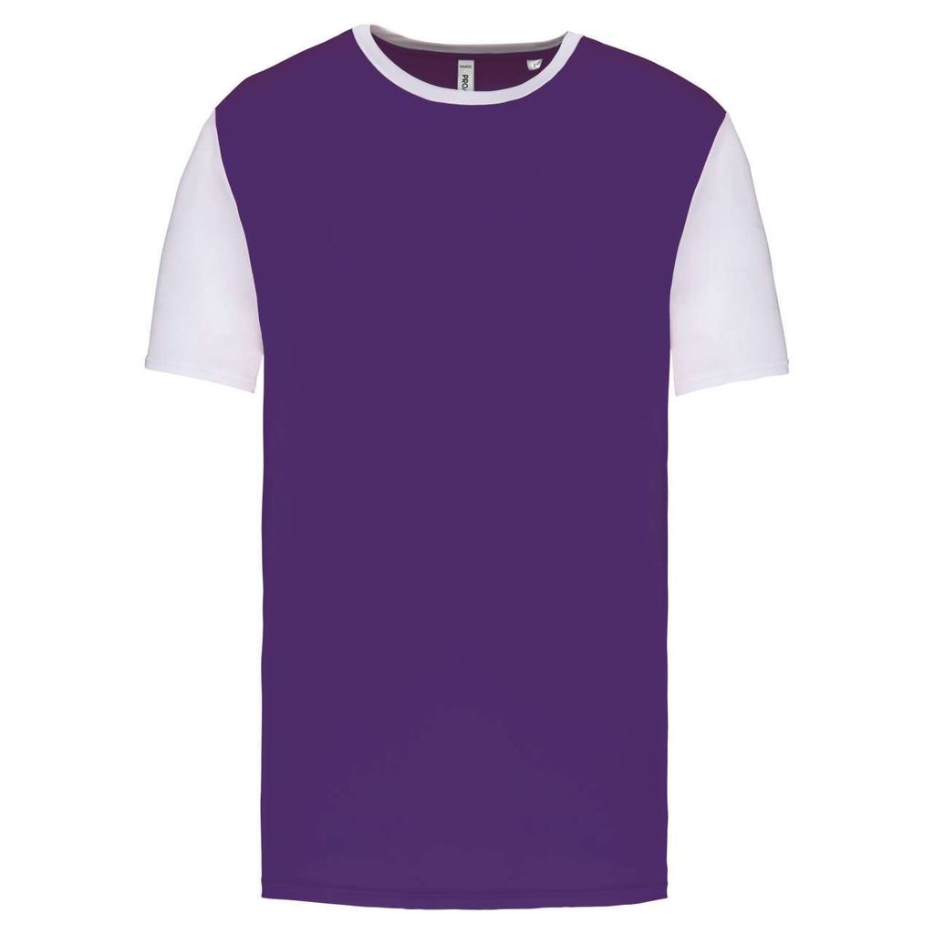 Proact Herren Sportshirt Short Sleeve Baseball T-Shirt Oberteil, Größe:L, Farbe:Sporty Purple/White