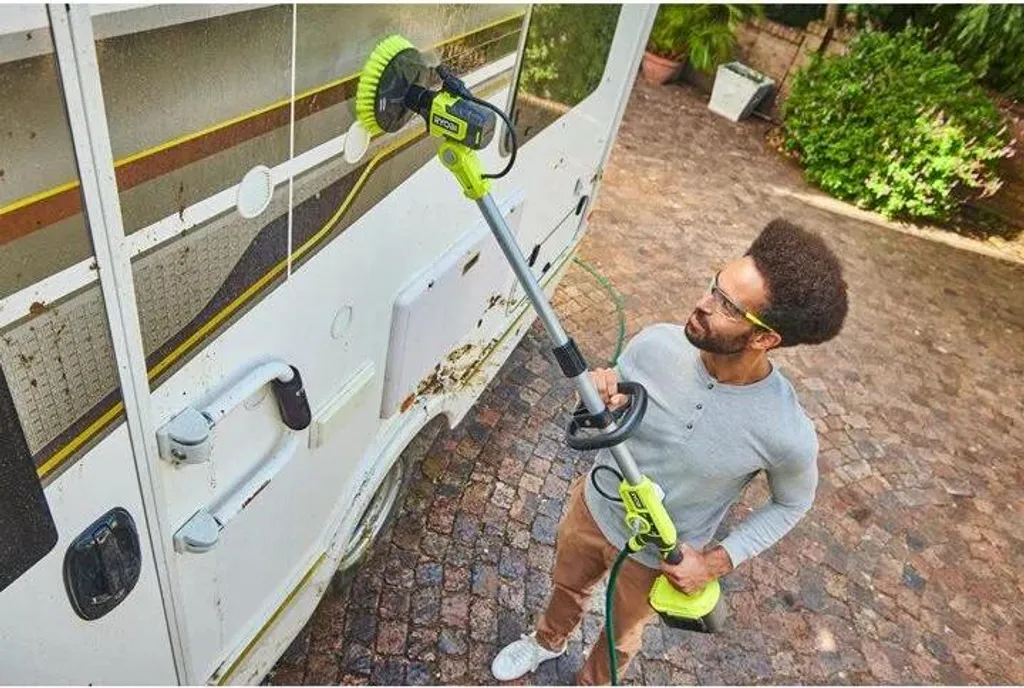 Laveuse de Surface Sans Fil Ryobi RWTS18-0 avec Manche Extensible 18V - 4