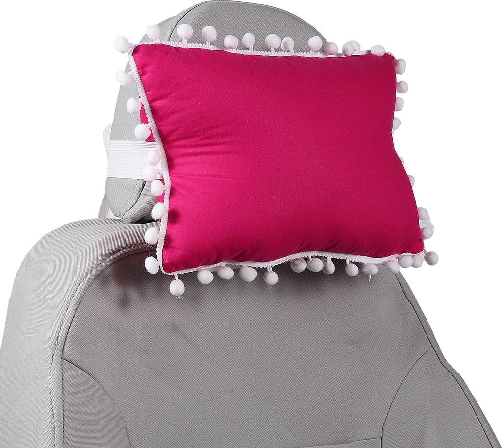 Auto Kopfstütze Kissen Ergonomisches Komfortables Nackenstütze Kissen Baumwolle/Gedächtnisschaum Einstellbare Breite Rot/Weiß 1Stk für Fahren ...