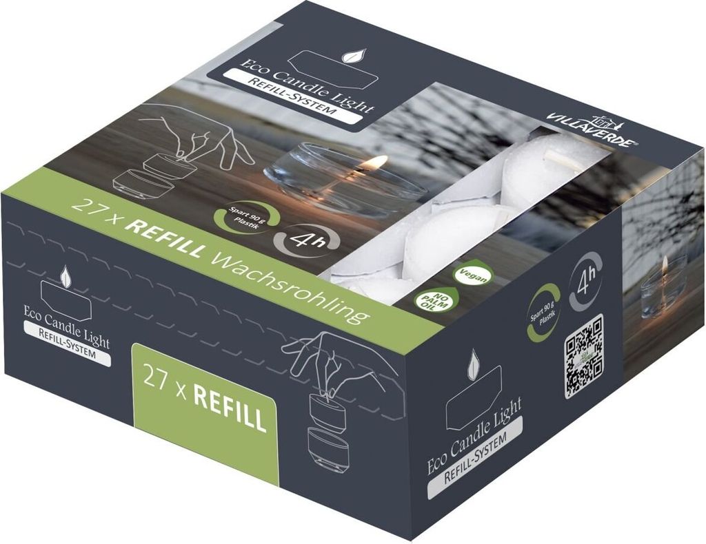 Villa Verde Teelichter ECL refill Nachfüller im Karton Produktbild 