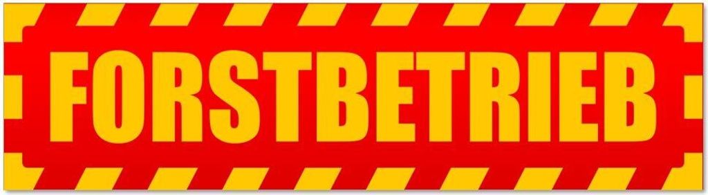 Kiwistar - Autoaufkleber - Rot - 30 x 8 cm - Forstbetrieb gestreift - Hinweis Aufkleber Sticker für Auto, Kfz, Fahrrad, PKW, LKW