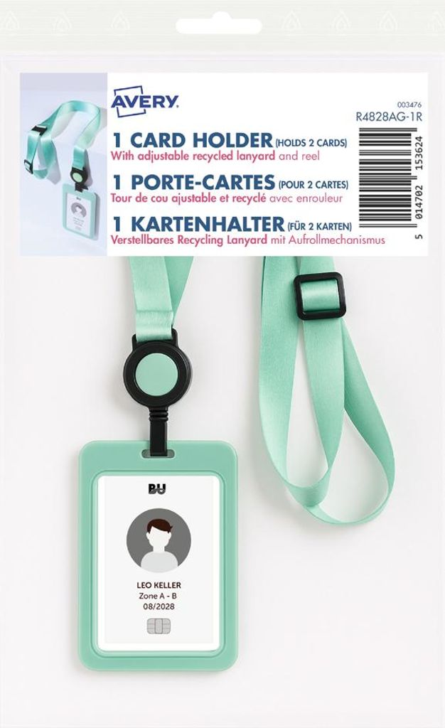 AVERY Ausweishalter mit Lanyard pastellgrün