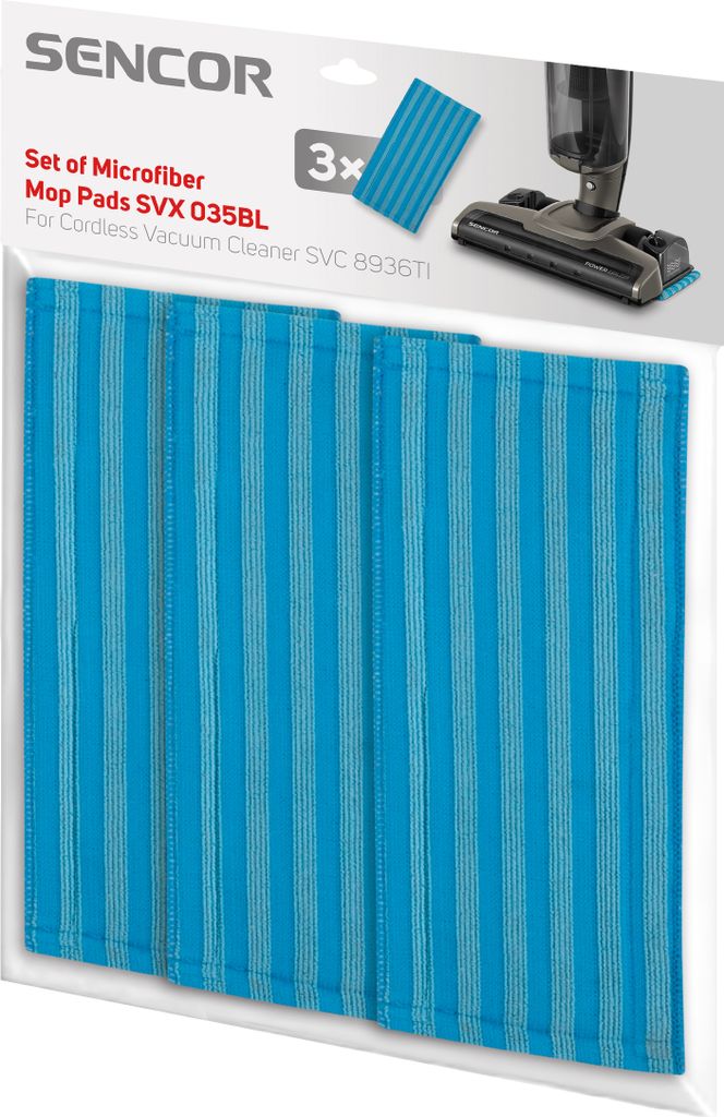 SENCOR SVX 035BL Sada mikrovlákenných mopovacích polštářků Obrázek produktu 