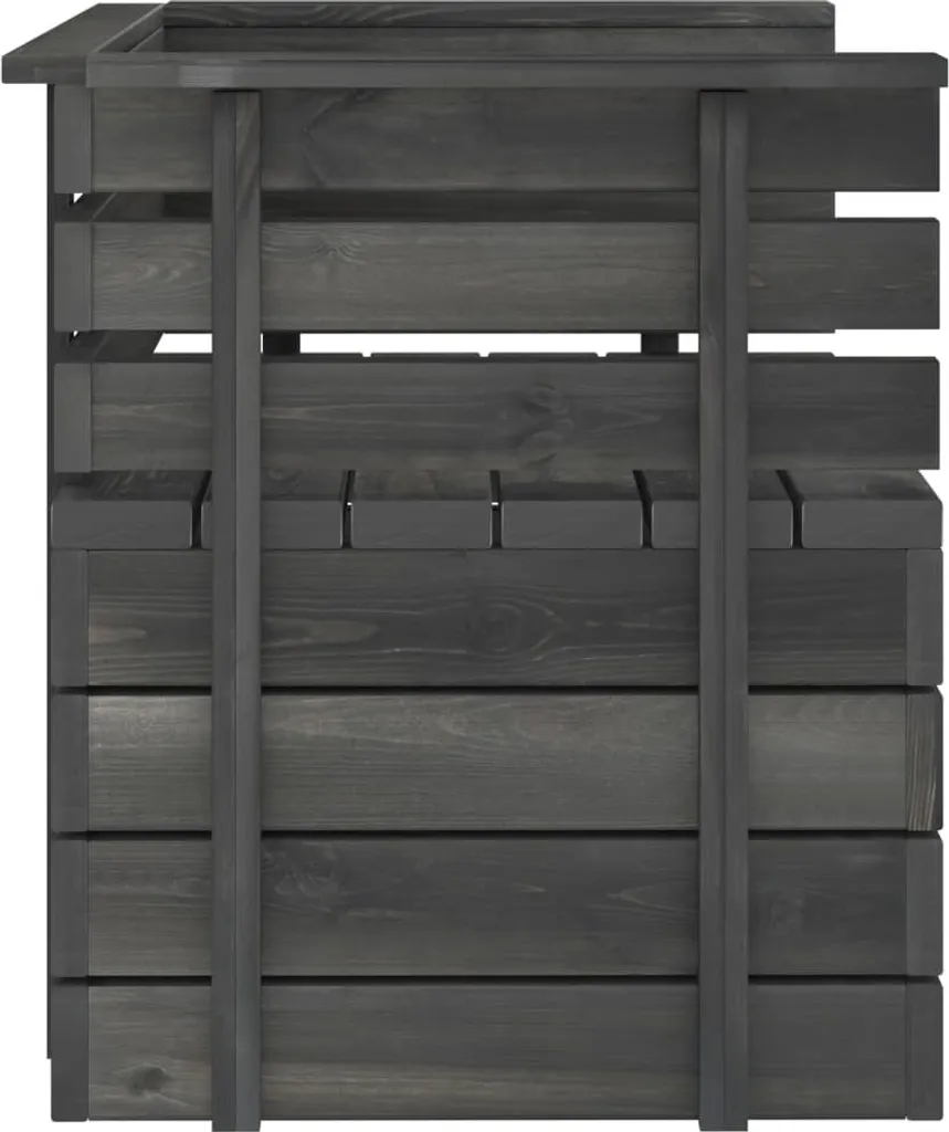 Fauteuil de jardin en pin massif gris : la solution durable et robuste - 3