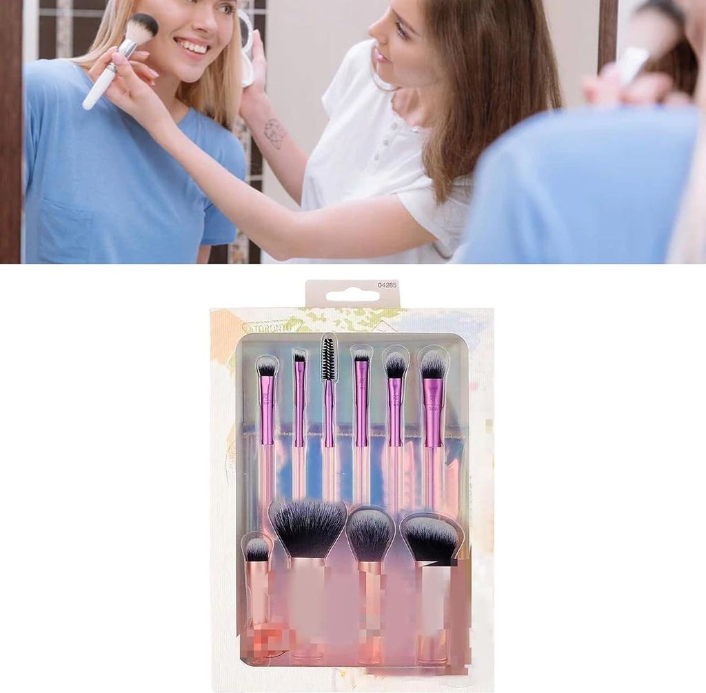 Mini-Make-up-Pinselset - 10 Stück - Tragbares Reise-Kosmetikpinsel-Set - Praktische Make-up-Werkzeuge