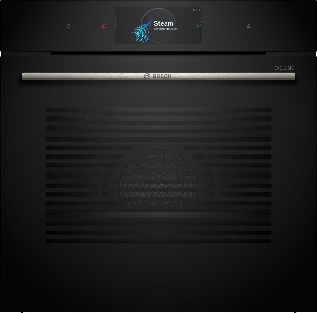 Bosch HSG738DB1 Exclusiv Serie 8 Einbau-Dampfbackofen, schwarz, Home Connect