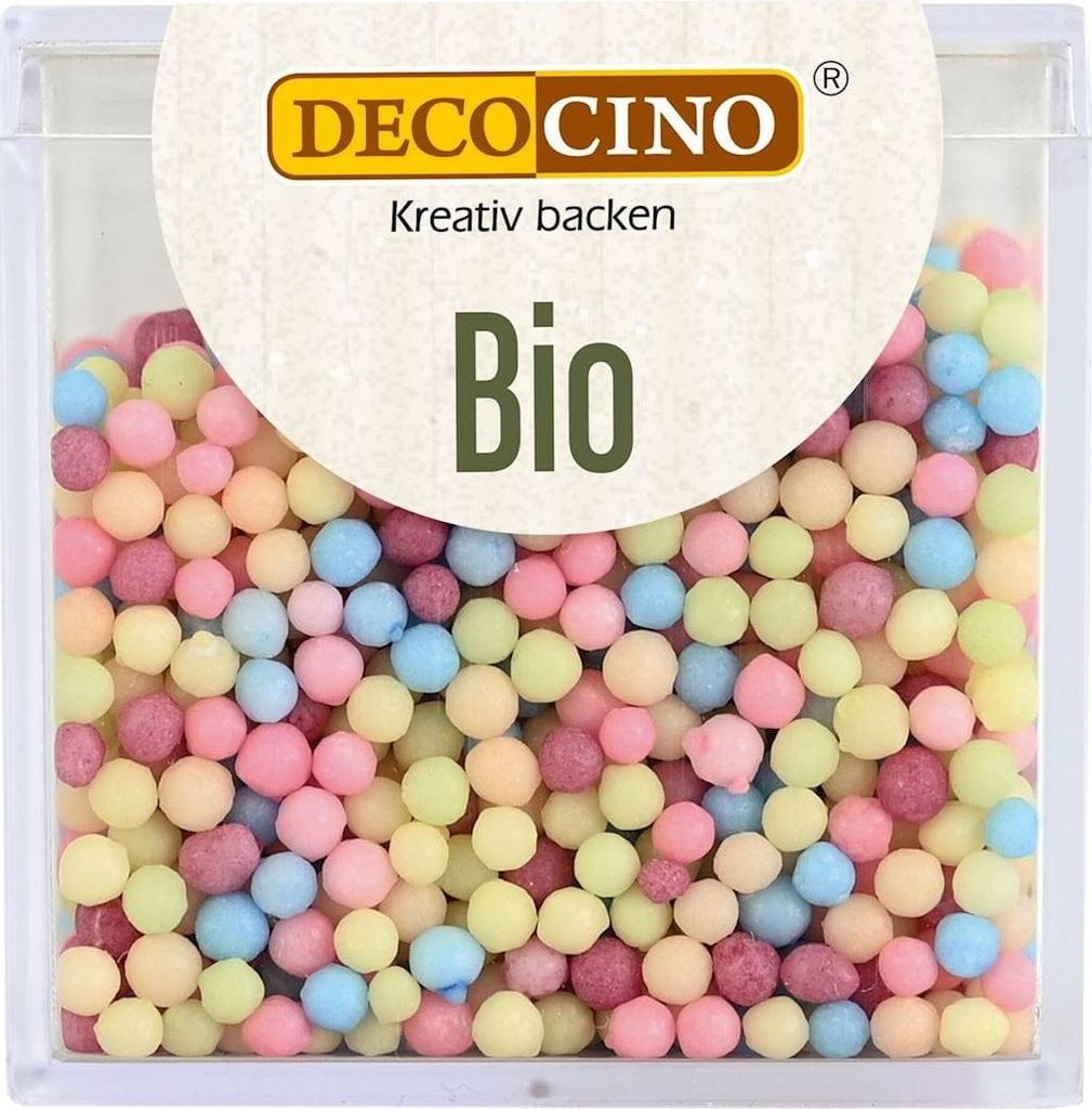 -ZUCKERSTREUSEL, BUNTE PERLEN, 65 g – DECOCINO (SAISONPRODUKT)