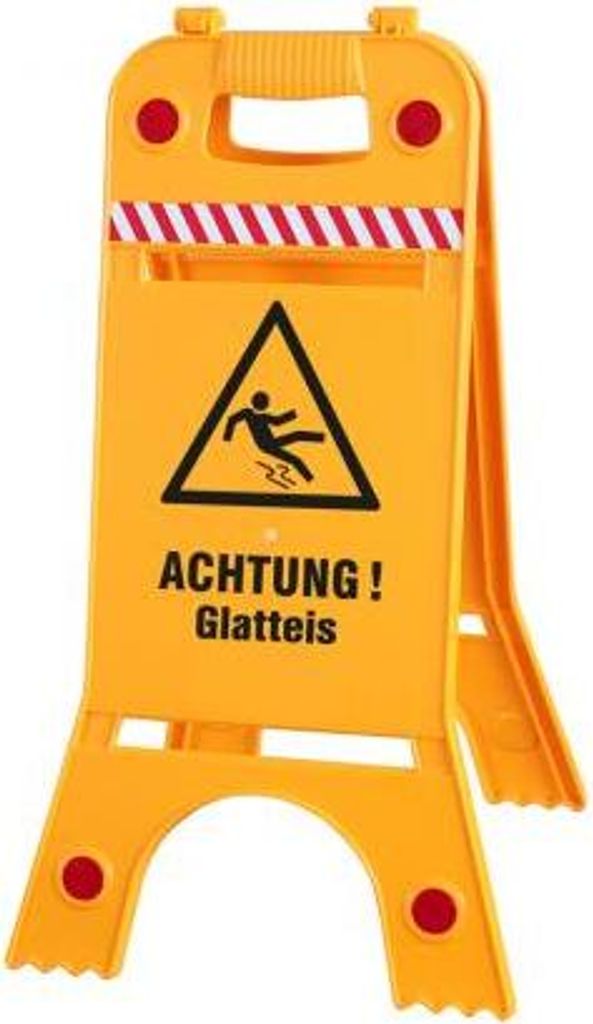 Warnaufsteller Aufsteller - Achtung! Glatteis - Warnschild Aufsteller - 308537/5 Gr. ca. 62cm x 24,5cm