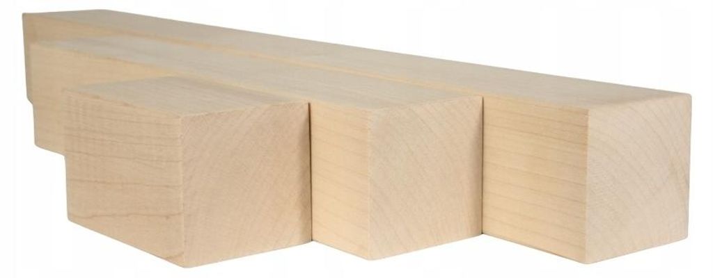 Möbelfuß - 6x6x30 cm - Buchenholz - Sorgfältig Geschliffen - Bereit zum Lackieren oder Streichen - Leicht Abgerundete Kanten - Fuss für Möbel