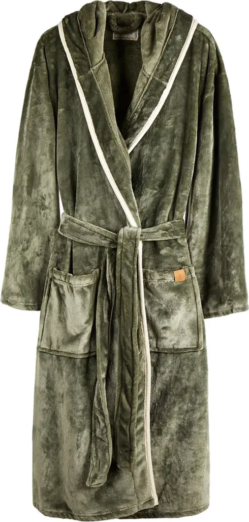 Vinga Louis Luxury Robe de Chambre Mixte XD411 Vert S-M en Coton Doux