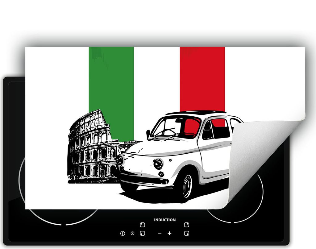 DarHaus Herdabdeckplatte 90x52 cm Anti Rutsch Matte Aufrollbar, Italien