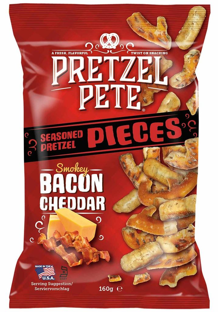 Pretzel Pieces Smokey Bacon Cheddar épicé délicieux snack Image du produit 