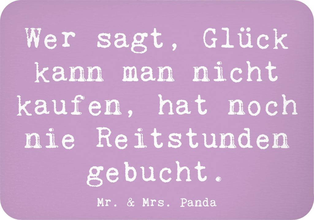 Mr. & Mrs. Panda magnet Spruch Reitlehrerin Freude - Lavendeltraum - Geschenk, wandmagnet, Lehrer, Berufsleben, Reitschule, hat noch nie Reitstunde...