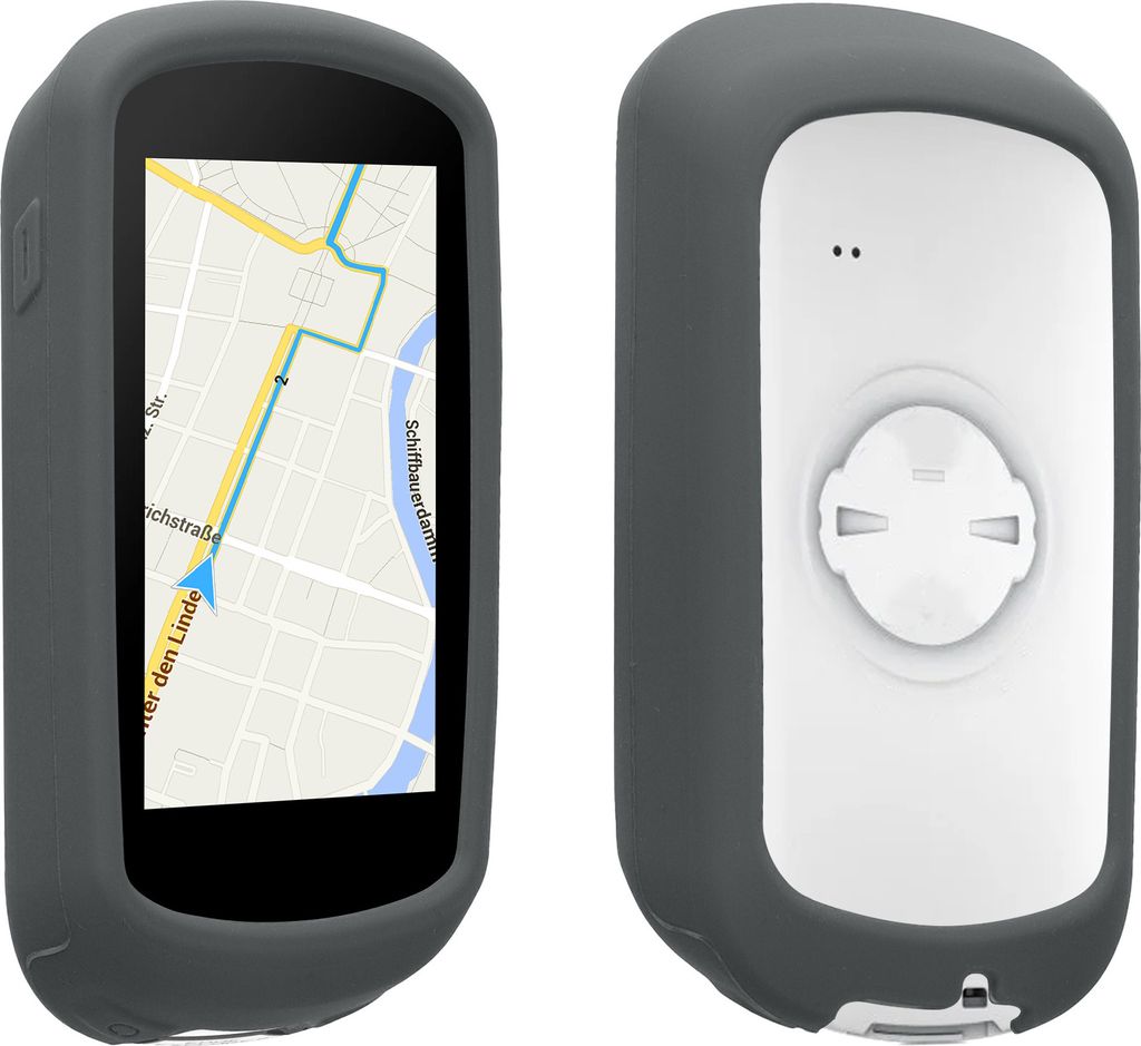 kwmobile Hülle kompatibel mit Garmin Edge Explore 2 - Silikon GPS Fahrrad Case Schutzhülle - in Stone Dust