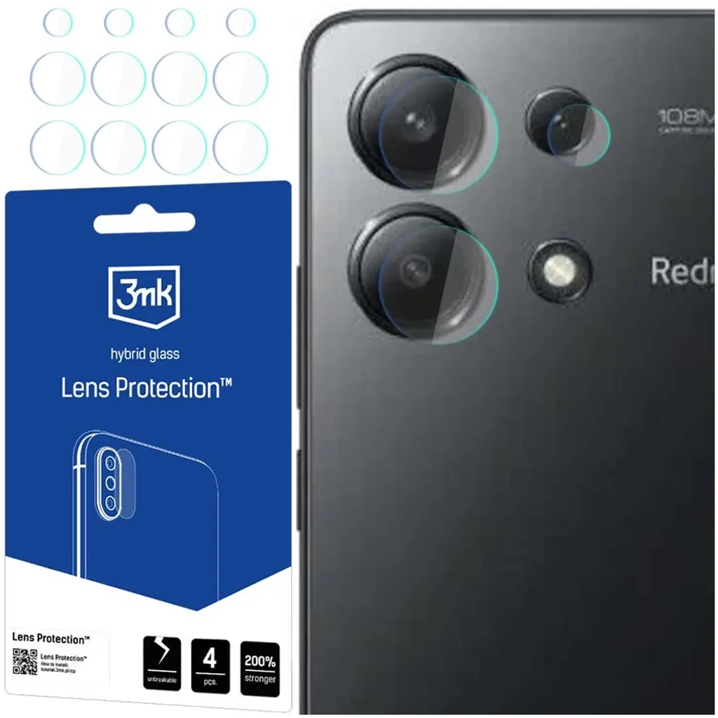 Vetrino Fotocamera Redmi Note 13 4G 3Mk Lens Protection 4 Pack